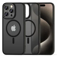 Etui i futerały do telefonów - Etui APPLE IPHONE 15 PRO MAX Tech-Protect Magmat "2" MagSafe Matte czarne - miniaturka - grafika 1