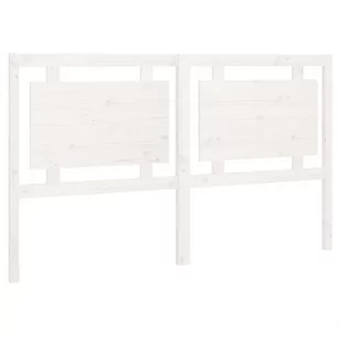 Lumarko Wezgłowie łóżka, białe, 165,5x4x100 cm, lite drewno sosnowe - Inne meble do sypialni - miniaturka - grafika 3