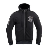 Odzież motocyklowa - W-TEC Black Heart Bluza męska z kapturem W-TEC Black Heart Kustom Kulture Hoodie z aramidem, Czarny, XXL 22870-XXL - miniaturka - grafika 1