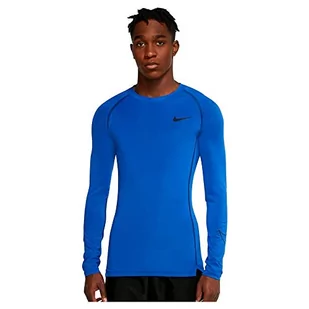 Nike DD1990-480 M NP DF Tight TOP LS Bluza męska gra Royal/czarny/czarny S - Koszulki męskie - miniaturka - grafika 1