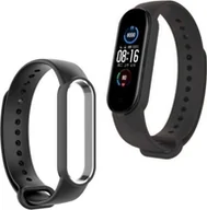 Akcesoria do smartwatchy - Strado WYP Pasek silikonowy do Xiaomi Mi Band 7 - Czarny - miniaturka - grafika 1