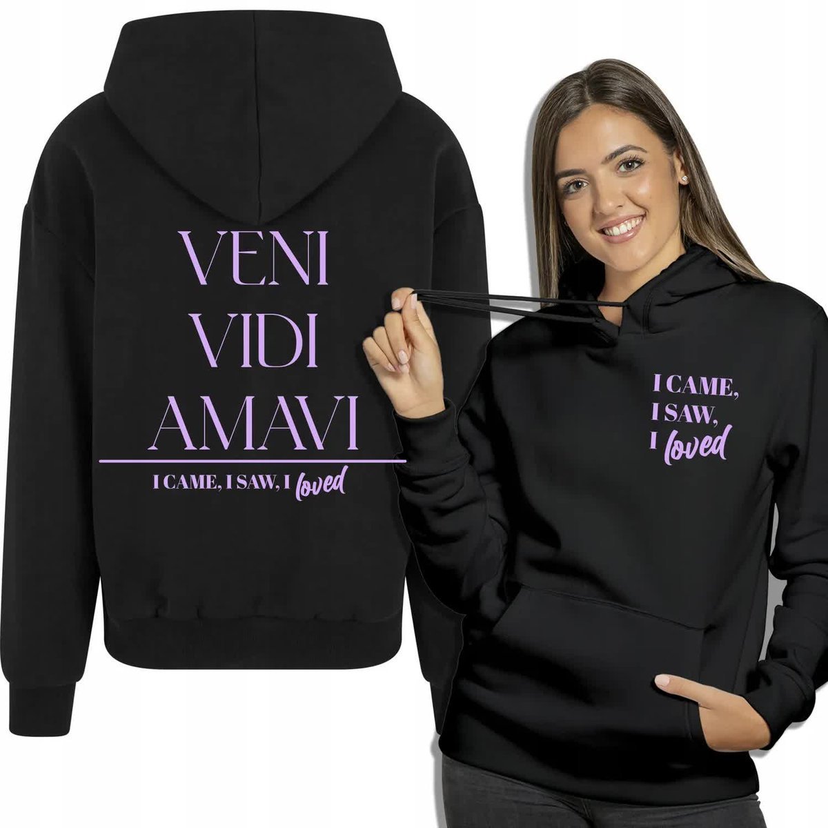 Bluza Damska Czarna VENI VIDI AMAVI Hell Trylogia Książka Book Rozmiar S