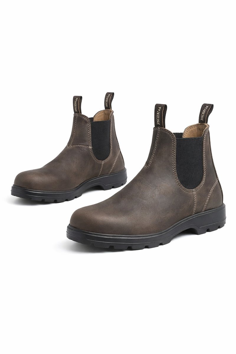 BLUNDSTONE SZTYBLETY MĘSKIE BRĄZOWE WSUWANE ZE SKÓRY 41 1I4A