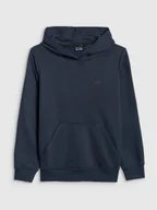 Bluzy dla chłopców - 4F Bluza dresowa nierozpinana z kapturem chłopięca - granatowa 122 (6-7 lat) - miniaturka - grafika 1