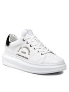 Sneakersy męskie - KARL LAGERFELD Sneakersy KL52539 Biały - miniaturka - grafika 1
