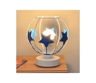 Lampa stołowa dziecięca STARS 1xE27/15W/230V niebieski/biały - Wyposażenie pokoiku dziecięcego - miniaturka - grafika 1