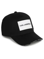 Czapki dla dzieci - Karl Lagerfeld Kids Czapka w kolorze czarno-białym - miniaturka - grafika 1