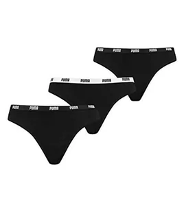 PUMA Damskie stringi majtki, 3-pak, czarne, L, czarny, L - Majtki damskie - miniaturka - grafika 1