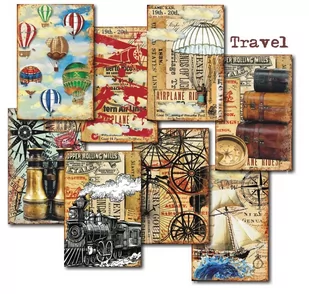 Papiery Do Scrapbookingu - Bileciki Prezentowe – Karneciki Zestaw M76 Podróż - Scrapbooking - miniaturka - grafika 1