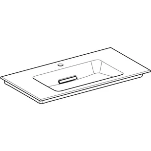 Geberit One Umywalka meblowa z otworem na baterię bez przelewu 90x48 cm biały KeraTect 505.006.00.1 - Umywalki - miniaturka - grafika 2