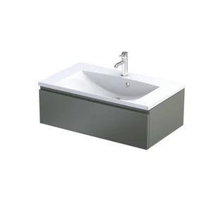 Szafka łazienkowa pod umywalkę Oristo Brylant 80 cm zielony mat OR36-SD1S-80-17 - Szafki łazienkowe - miniaturka - grafika 1