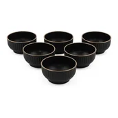 Miski i półmiski - Czarne miski zestaw 6 szt. 0.25 l – Hermia - miniaturka - grafika 1