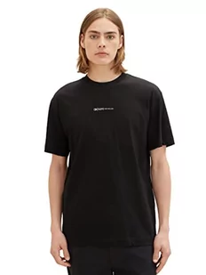 TOM TAILOR Denim Koszulka męska 1036465, 2999 - czarna, S, 2999 - Black, S - Koszulki męskie - miniaturka - grafika 1