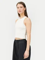 Koszulki i topy damskie - 4F Top 4FWSS24TSLEF066 Écru Slim Fit - miniaturka - grafika 1