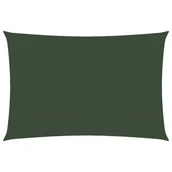 Parasole ogrodowe - vidaXL Żagiel przeciwsłoneczny, 160 g/m, ciemnozielony, 2,5x4 m, HDPE vidaXL - miniaturka - grafika 1