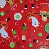 Opakowania i torebki na prezenty - Fastima Papier czerwony do prezentów 57cmx25m 25m119 - miniaturka - grafika 1