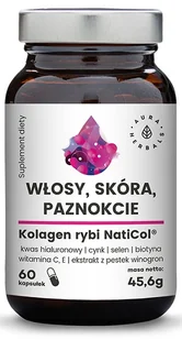 Aura Herbals Kolagen Rybi NatiCol - Włosy, Skóra, Paznokcie, kapsułki 60 szt. KOLTW - Włosy, skóra, paznokcie - miniaturka - grafika 1
