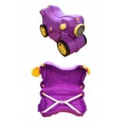 Jeździki dla dzieci - Jeździk walizka na kółkach 3w1 do jeżdżenia fioletowa 1092020/3 Pulio - miniaturka - grafika 1