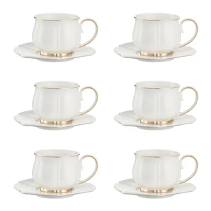 Komplet filiżanek porcelanowych 200 ml 6 sztuk SANDRINE - Filiżanki - miniaturka - grafika 1