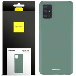 Spacecase Etui Silicone Case Galaxy A71 dark green - Etui i futerały do telefonów - miniaturka - grafika 1