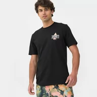 Koszulki sportowe męskie - Męski t-shirt z nadrukiem Volcom Mind Invasion - czarny - VOLCOM - miniaturka - grafika 1