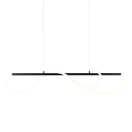 Lampy sufitowe - Wisząca lampa Laguna P0512 Maxlight LED 30W 3000K wąż świetlny czarny biały - miniaturka - grafika 1