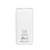 Powerbanki - RIVACASE POWERBANK 20.000 MAH USB-C 20W + QI 10W, 1X WE/WY USB-C 20W, 2X USB-A QC18W, WEJŚCIE MICRO-USB,INDUKCJA QI 10W,BIAŁY - miniaturka - grafika 1