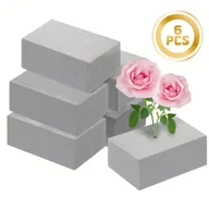 Rękodzieło - TEMU 6/10 Bloki Piankowe Wysokiej Gęstości w Kolorze Szarym, Idealne do Kwiatów Świeżych i Sztucznych Bukietów, Koszyków Weselnych, Rękodzieła DIY, - miniaturka - grafika 1