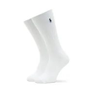 Skarpetki męskie - Skarpety Wysokie Męskie Polo Ralph Lauren 449876014003 Biały - miniaturka - grafika 1