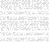 Pasmanteria - Cyfry samoprzylepne 2 cm biały matowy - miniaturka - grafika 1