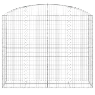 vidaXL Łukowaty kosz gabionowy 200x50x160/180 cm, galwanizowane żelazo - Ogrodzenia - miniaturka - grafika 4