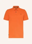Koszulki męskie - Camel Active Koszulka Polo Z Pikowanym Wzorem orange - camel active - miniaturka - grafika 1