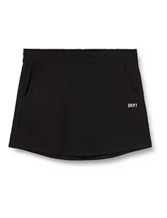 DKNY Damska spódnica z metalicznym logo, mini spódnica z kieszeniami, czarna/srebrna, XL, Black/silver, XL - Spódnice - miniaturka - grafika 1
