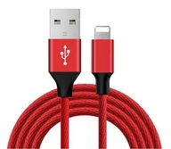 Kable USB - Kabel Sznurkowy Iphone 5/6 Czerwony - miniaturka - grafika 1