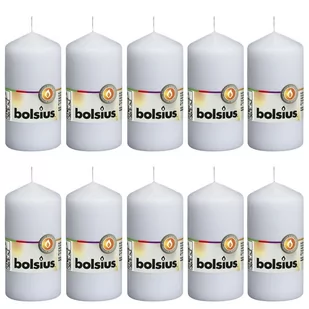Bolsius Sfeerpunt Świece pieńkowe, 10 szt., 120 x 58 mm, białe 103614390102 - Świece - miniaturka - grafika 1