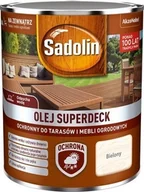 Farby i impregnaty do drewna - Olej Sadolin Superdeck bielony 0,75l - miniaturka - grafika 1