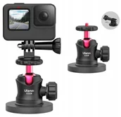 Akcesoria do kamer sportowych - Uchwyt Przyssawka Magnetyczna + Głowica Kulowa 3d Do Kamery Gopro Sjcam Xiaomi Dji Insta360 / Ulanzi / C029 - miniaturka - grafika 1