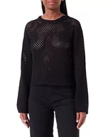 Swetry damskie - PIECES Damski sweter Pclayana Ls Knit, czarny, XS - miniaturka - grafika 1