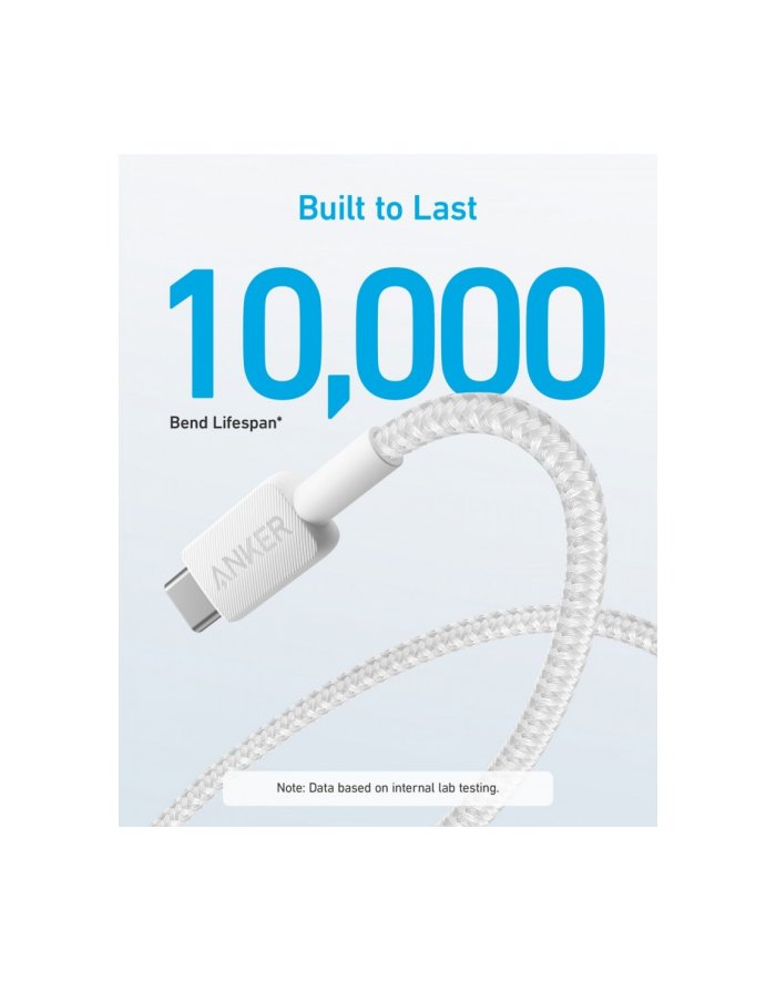 anker Kabel 322 USB-A do USB-C oplot 0.9m biały A81H5G21