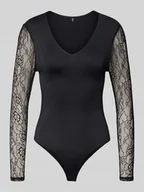 Koszulki i topy damskie - Body o kroju slim fit z koronkowymi rękawami model ‘SIA’ - miniaturka - grafika 1
