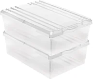 Pudła i pojemniki do przechowywania - Branq - 2X Pojemnik Organizer Na Buty + Pokrywa - Naturalny - miniaturka - grafika 1