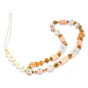 Pozostałe akcesoria do telefonów - Guess zawieszka do telefonu Phone Strap brązowy/brown Beads Bohemia - miniaturka - grafika 1