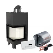 Kominki wolnostojące - Kratki.pl Marek Bal KOMINEK POWIETRZNY MBN LEWY BS 8 KW Z MSK GLASS MBN/L/BS/Z/MSK/GLASS - miniaturka - grafika 1