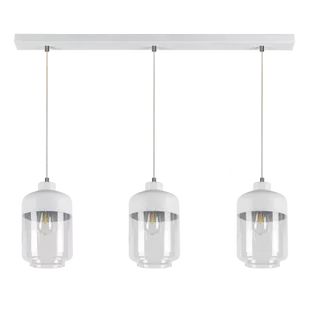Britop Skandynawska LAMPA wisząca AMARETTO 15800302 szklana OPRAWA zwis loftowy przezroczysty biały - Lampy sufitowe - miniaturka - grafika 1