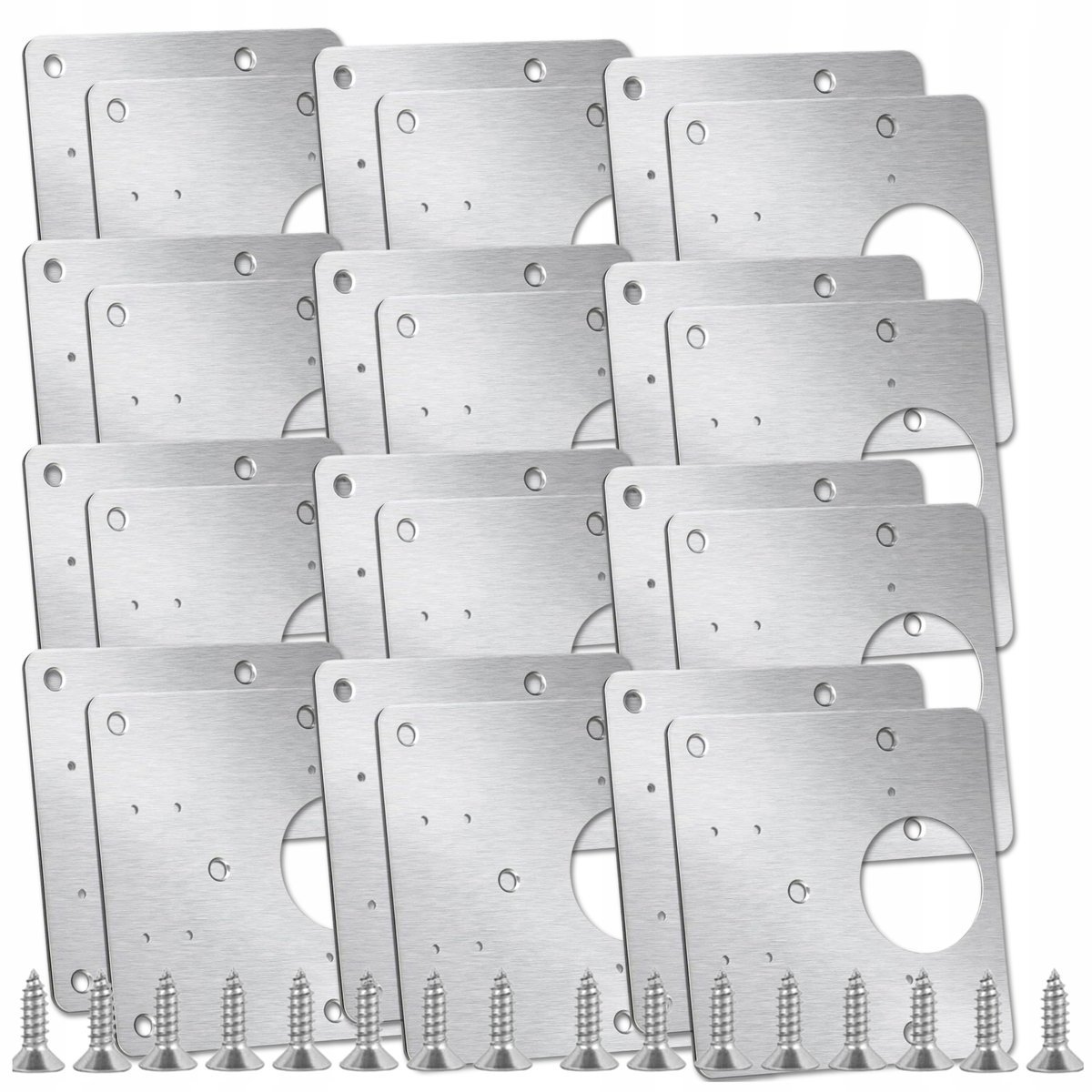 Płytki do Naprawy Zawiasów 9x9cm Zestaw 12szt Drzwi Meblowych Szafki Płytka