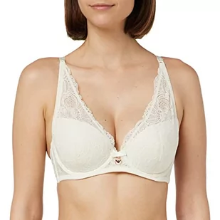 Emporio Armani Underwear Women's Eternal Lace Padded Bra, biustonosz do jogi, 34D, jogurt, D - Biustonosze - miniaturka - grafika 1