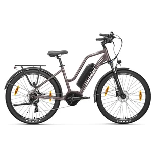 Rower elektryczny z silnikiem napędu środkowego Touroll MA2 250W, bateria 36V 13Ah, opony 27,5 × 2,1 cali, 100km - Brązowy - Rowery elektryczne - miniaturka - grafika 1