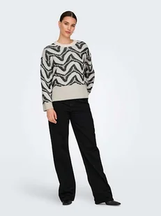 ONLY Sweter w kolorze czarno-białym - Swetry damskie - miniaturka - grafika 1