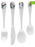 Sztućce dla dzieci - Moomin 4-częściowy zestaw "Friends Forever" w kolorze srebrnym dla dzieci - miniaturka - grafika 1