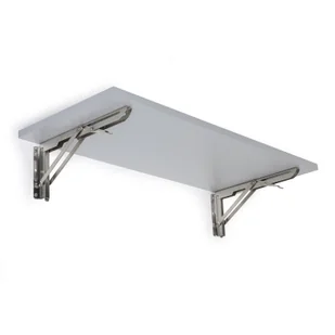 Półka składana, 800 x 220 mm, szara - Półki do salonu - miniaturka - grafika 1